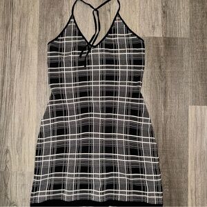 Nagnata black and white plaid dress